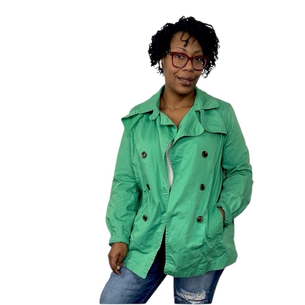 GAP Jacket Short Trench Double Breasted Pockets